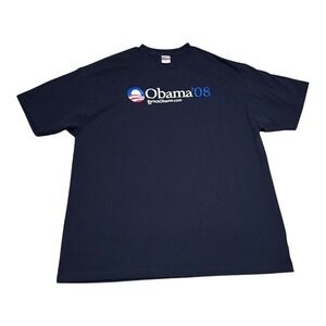 Murina 2008 Barack Obama Presidential Campaign‎ Cotton Navy Shirt Men's 2XL